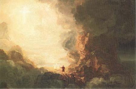 Thomas Cole Study for The Cross and the World:The Pilgrim of the Cross at the End of His Journey (mk13) Norge oil painting art